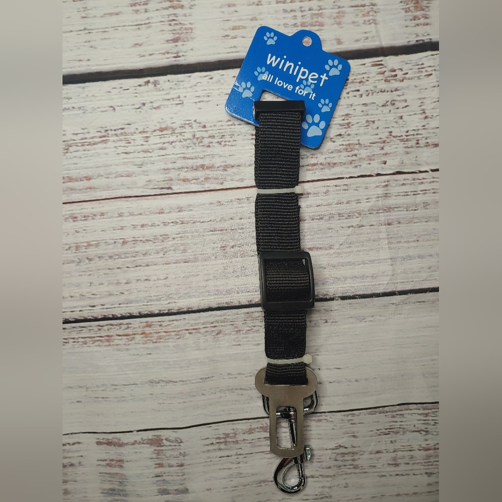 Adjustable Car Seat Belt for Pets, Black